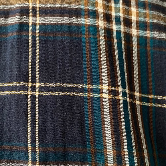 LOFT Softened • Shimmery Gold Thread Plaid Top - Picture 11 of 13